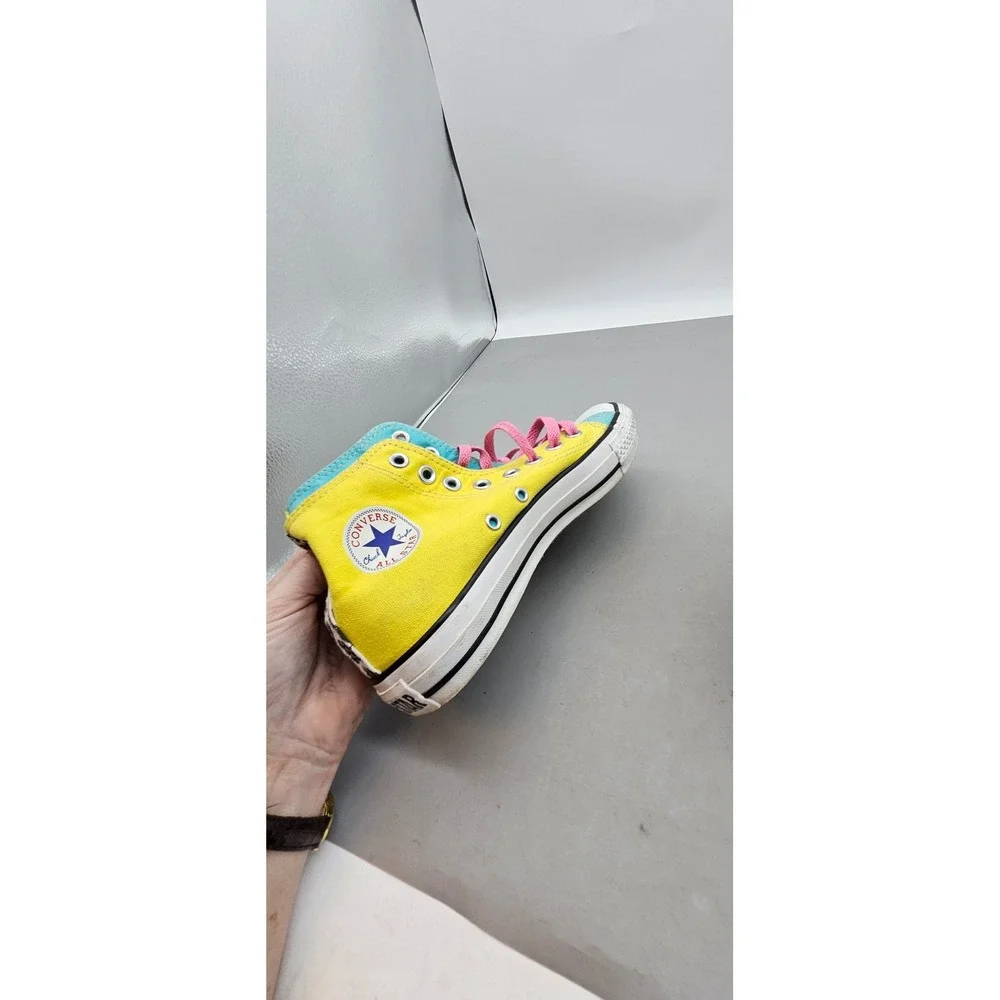 Converse Chuck Taylor All Star High Top Yellow Multi Color Leopard  Womens 8.5